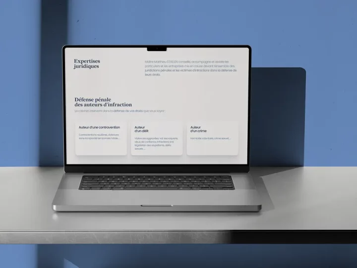 Site Onepage de l'avocat Maître Staelen - Lille